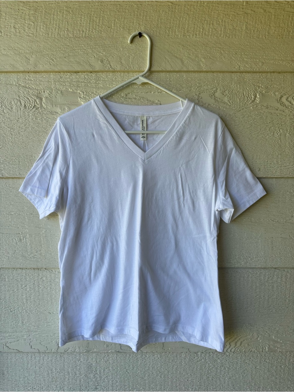 Classic white V-neck tee